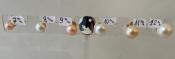 PUCES ARGENT BOUTONS 3/4 de 10mm PERLES EAU DOUCE ROSE PECHE