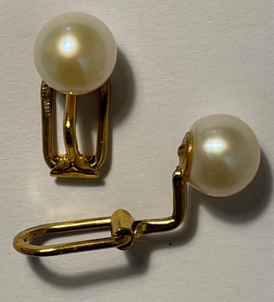 Charm Clip Perle D'eau Douce Blanche - Monture Or 9 Carats 4mm - Marque Jewellerybox