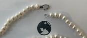 COLLIER 90cm SAUTOIR PERLES EAU DOUCE 08/09mm avec NOEUDS  FERMOIR ARGENT 925°%