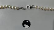 COLLIER PERLES EAU DOUCE 04/05mm 40cm . Enfilage simple. FERMOIR ARGENT