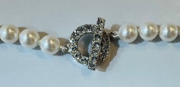 COLLIER 80cm SAUTOIR PERLES de BOHEME de qualité STH 06mm ENFILAGE NOEUD, ANNEAU COULISSANT STRASS