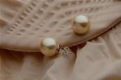 PUCES ARGENT 925°% PERLES de BOHEME de qualité STH BOULES 12mm BLANC BO/1012