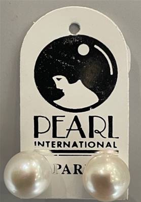 PUCES ARGENT DORE BOUTONS 3/4 de 09mm PERLES EAU DOUCE BLANC