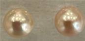 PUCES ARGENT DORE PERLES EAU DOUCE BOUTONS 3/4 de 10mm ROSE PECHE