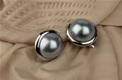 CLIPS COUTURE " VINTAGE " RHODIUM BOHEMIA PEARLS BUTTONS 20mm