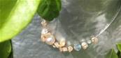 COLLIER CHANTILLY N°12 ROC AB+ROSE PERLES EAU DOUCE