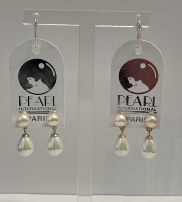 PUCES ARGENT DORE BOUTONS PERLES EAU DOUCE 05mm+POIRES PPL 07x10mm