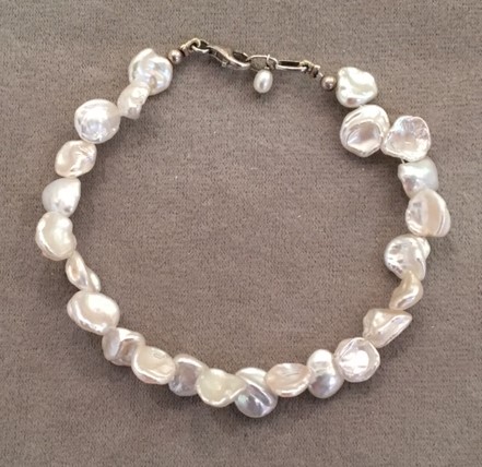 BRACELET PERLES EAU DOUCE KESHIS BLANC- KESHIS PEARLS BRACELET