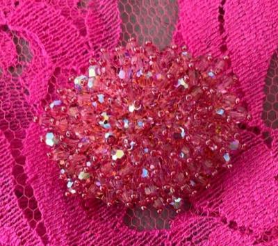 BROCHE CRISTAL SW ROSE - OVALE 