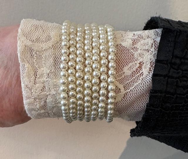 COLLIER 120cm PERLES UREA 04mm, Enfilage simple, Fermoir Mousqueton Argent  