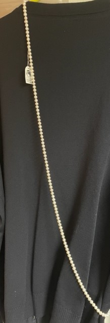 COLLIER 1m50 PERLES EAU DOUCE 07/08mm avec NOEUDS FERMOIR ARGENT 925°%