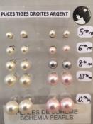 PUCES ARGENT 925°% PERLES de BOHEME de qualité STH LES 08mm BLANC BO/1008