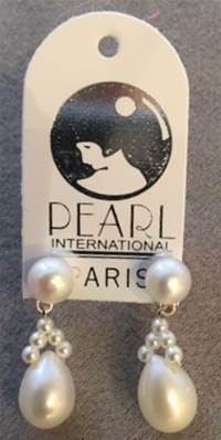PUCES ARGENT 925 BOUTONS 06mm+BAGUE+POIRES N°3 PERLES EAU DOUCE