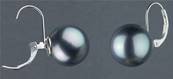 DORMEUSES CATALANES ARGENT PERLES IRISEES BOULES 10mm GRIS