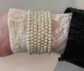 COLLIER 120cm PERLES UREA 04mm, Enfilage simple, Fermoir Mousqueton Argent  