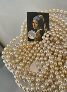 Collier Sautoir Vintage En Perles à Facettes Avec Fermoir Nœud – Bijou Ancien Français – Parfait état