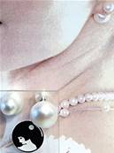 BO DUO SILVER STUDS FRESH WATER PEARLS BUTTONS08&12mm