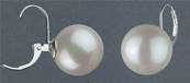 DORMEUSES CATALANES ARGENT PERLES de BOHEME qualité STH  BOULES 14mm BLANC