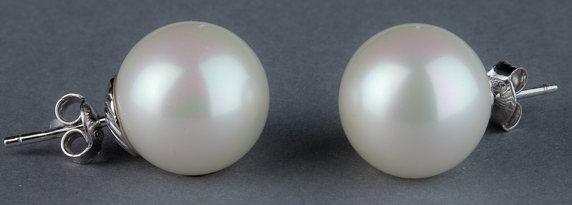 PUCES ARGENT 925% PERLES de BOHEME de qualit STH BOULES 14mm BLANC  BO/1014