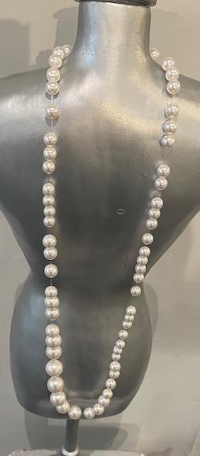 COLLIER 80cm FIL de PERLES de BOHEME de qualité STH en dégradé 16 à 08mm