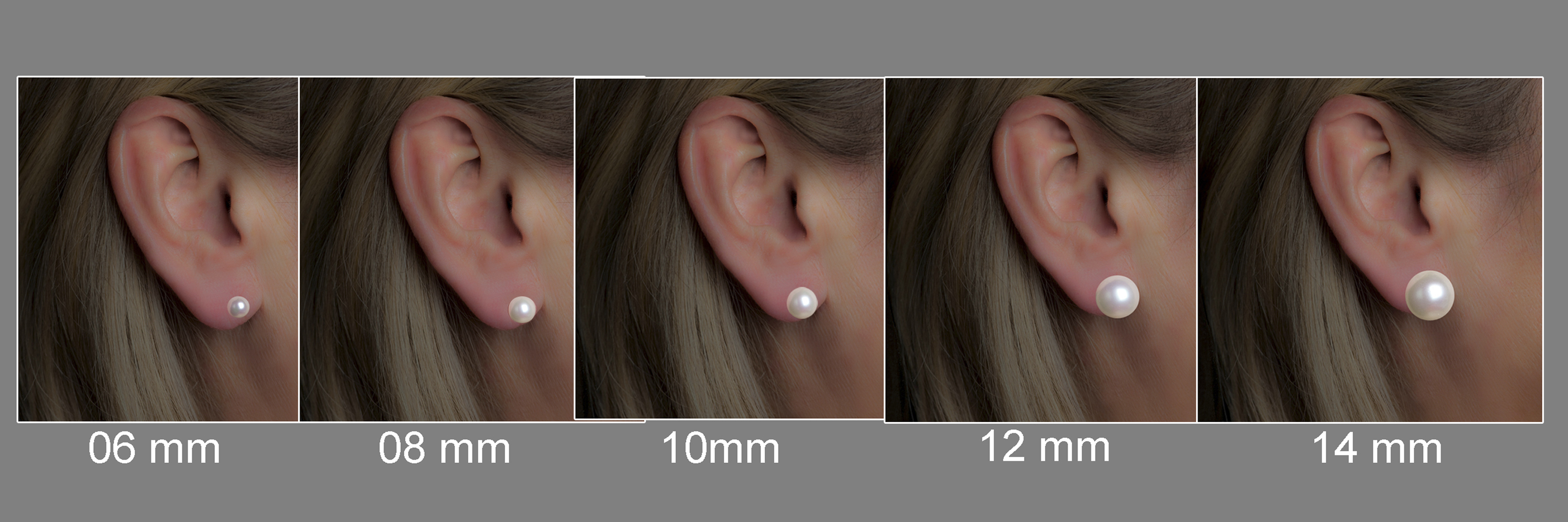 BOUCLES DUO PUCES ARGENT 925°% PERLES de BOHEME de qualité STH 06 et14mm BO/1006.14