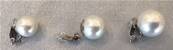CLIPS ARGENT BOUTONS 10mm+BOULES 16mm PERLES IRISEES