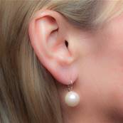DORMEUSES CATALANES ARGENT PERLES de BOHEME de qualité STH BOULES 12mm 