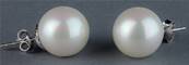 PUCES ARGENT 925°% PERLES de BOHEME de qualité STH BOULES 14mm BLANC  BO/1014