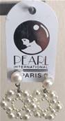 PUCES ARGENT+BOUTONS+ROSACE RESILLE de PERLES