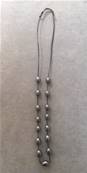 COLLIER CORDON 80cm+15 PERLES IRISEES OLIVES NOIR IRISE couleur TAHITI