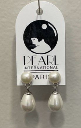 PUCES ARGENT 925�% BOUTONS PERLES EAU DOUCE NAT 06mm + POIRES POUDRE de PERLES 07x10mm  PPL BO/1027+07X10