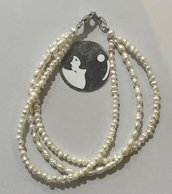 BRACELET 3 RANGS PERLES EAU DOUCE MULTI RIZ 