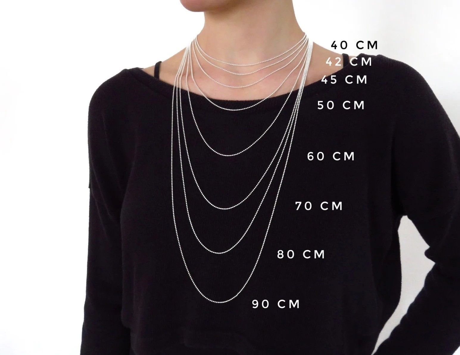 COLLIER 3 RANGS PERLES UREA 2&3mm 65cm SSF