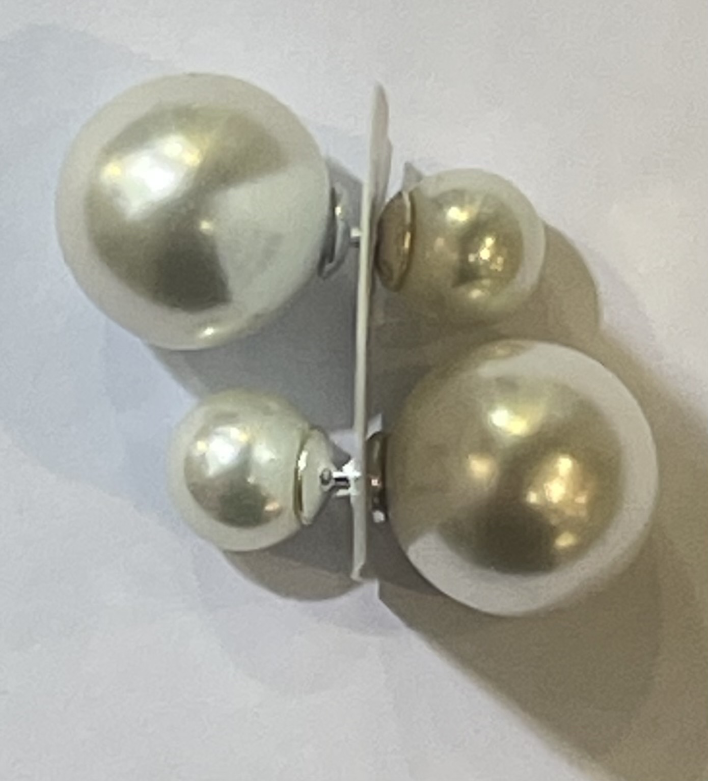 BOUCLES DUO PUCES ARGENT 925�% PERLES de BOHEME de qualit� STH10 er14mm BO/DUO1008.14