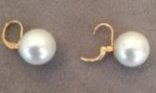 DORMEUSES CATALANES ARGENT DORE PERLES de BOHEME de qualité STH14mm BLANC