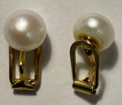 BABY CLIPS FRESH WATER WHITE CREAM PEARLS BUTTONS 10mm