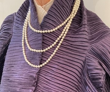 COLLIER  120cm SAUTOIR PERLES de BOHEME de qualité STH 06m.Enfilage avec des noeuds. Fermoir ARGENT 925°%